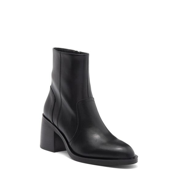 Steve Madden Phillie Block Heel Leather Ankle Boot Women’s Size 10 - Picture 1 of 7